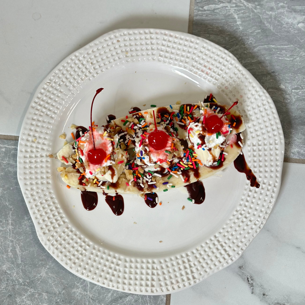 Goat Milk Ice Cream Banana Split