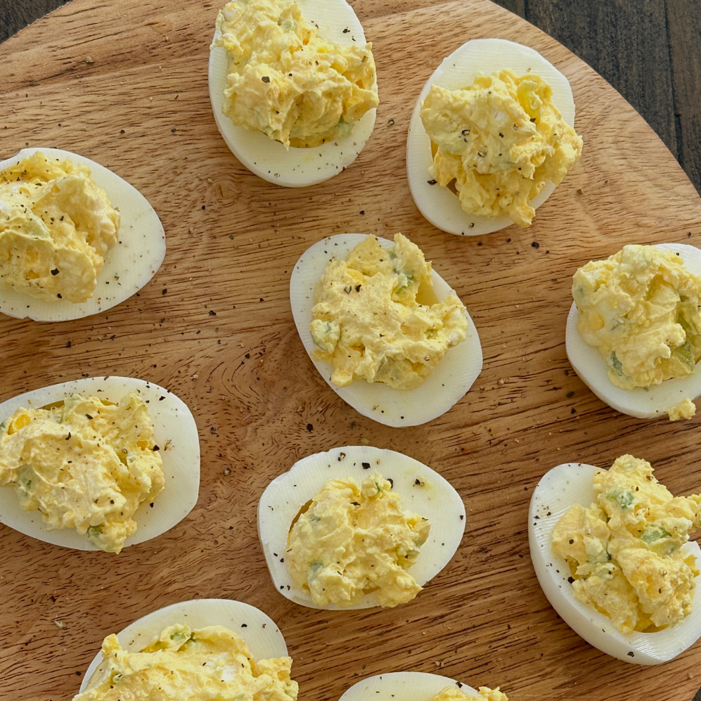 Stuffed Eggs with Goat Cheese