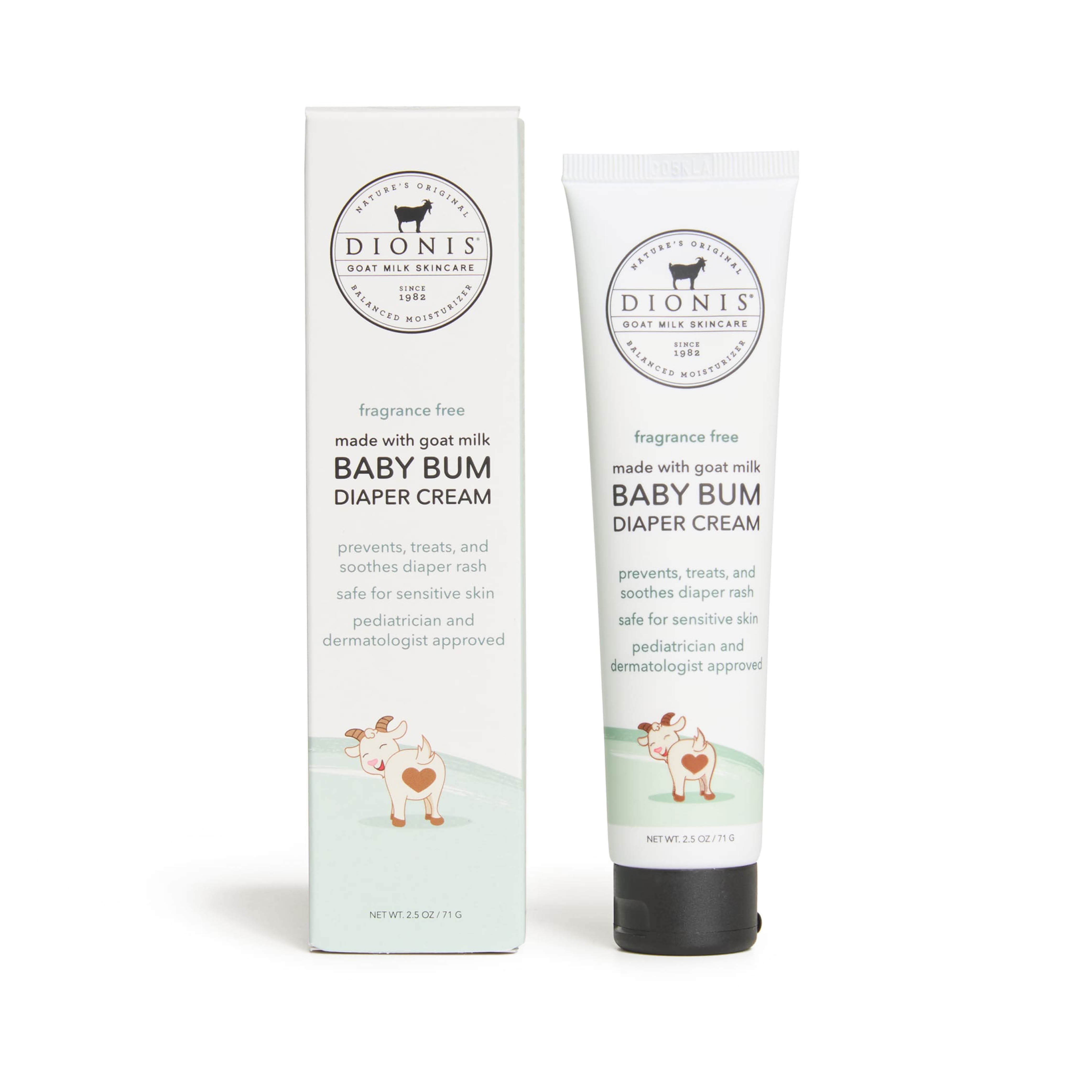 Dionis Baby Baby Bum Diaper Cream, Fragrance Free, 2.5 fl oz.