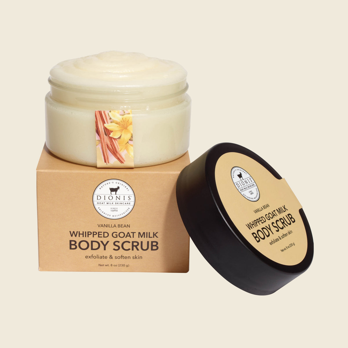 Dionis Whipped Goat Milk Body Scrub, Vanilla Bean, 8 oz