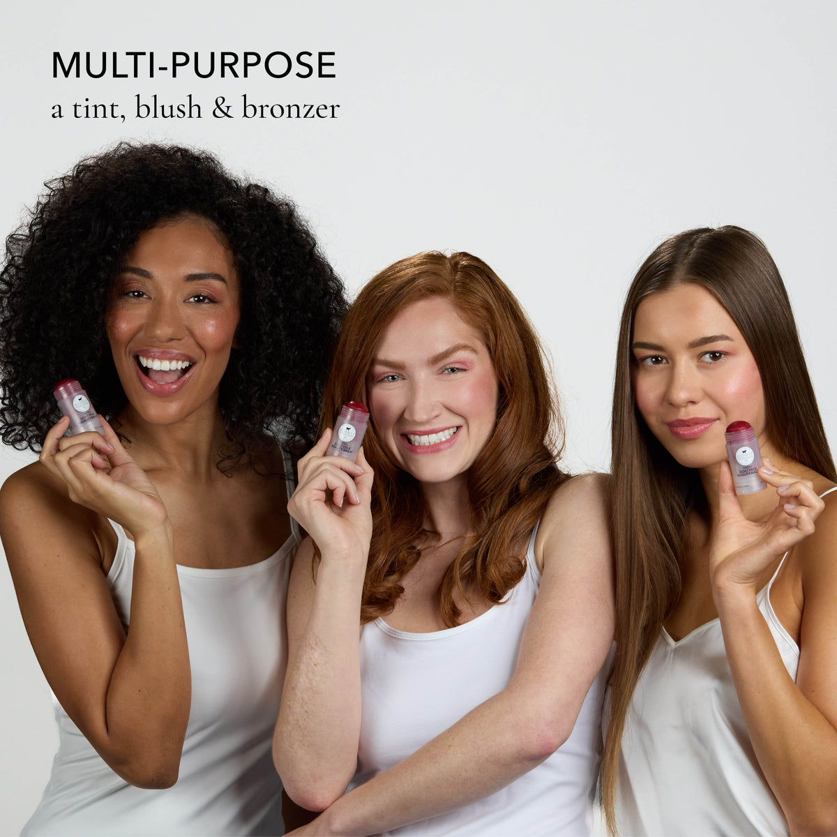 Dionis Tinted Goat Milk Beauty Balm, Petal
Multi-purpose: A tint, blush & bronzer