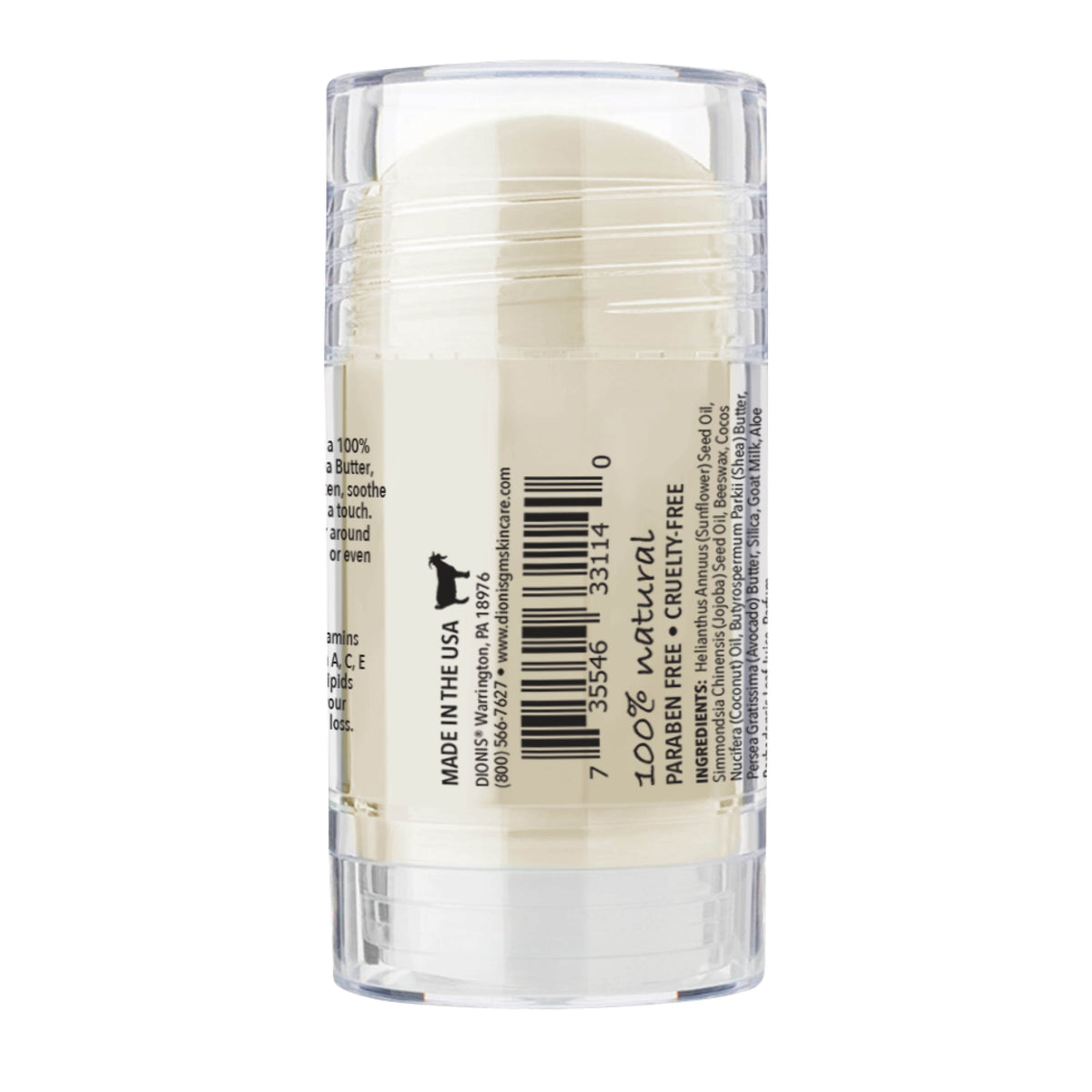Dionis Goat Milk Beauty Balm, 1 oz. (back)