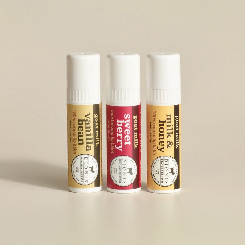 Warm & Sweet Goat Milk Lip Balm, Set of 3