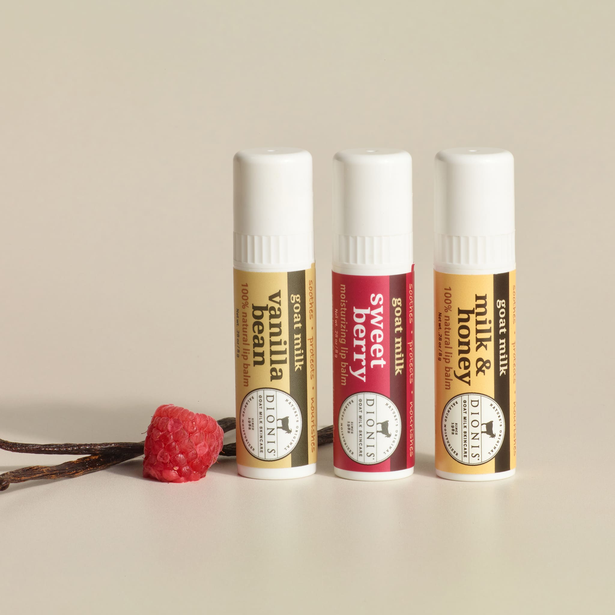 Warm & Sweet Goat Milk Lip Balm, Set of 3