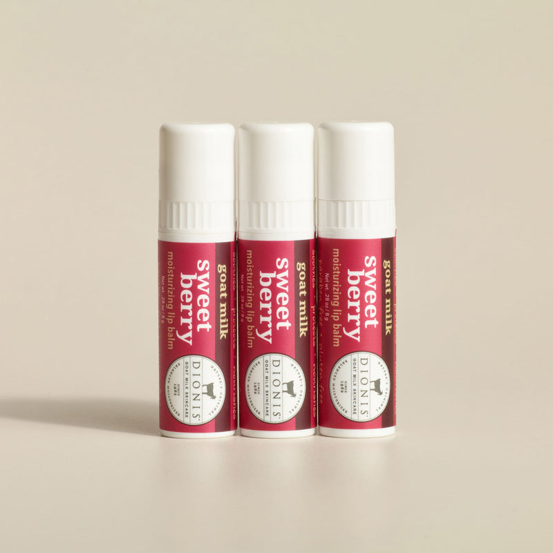 Sweet Berry Goat Milk Lip Balm, Set of 3