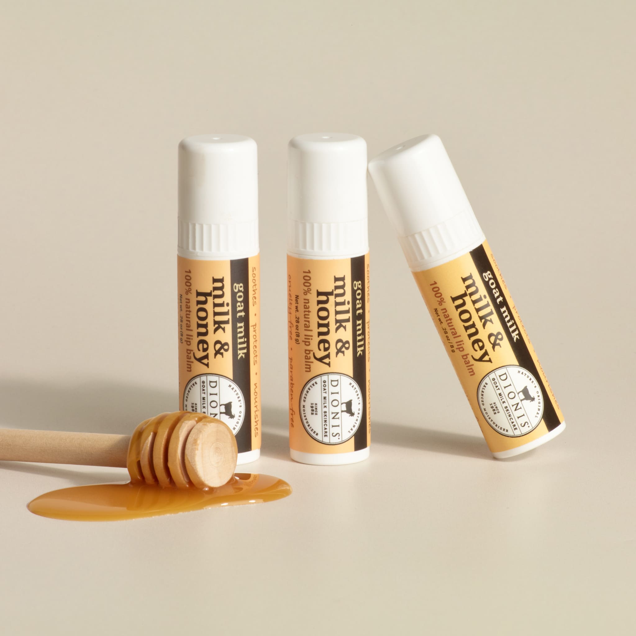 Milk & Honey Goat Milk Lip Balm, Set of 3
