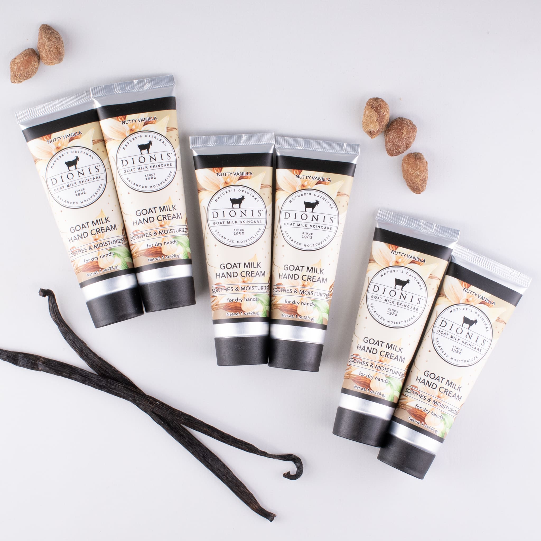 Nutty Vanilla Goat Milk Hand Cream, Set of 6