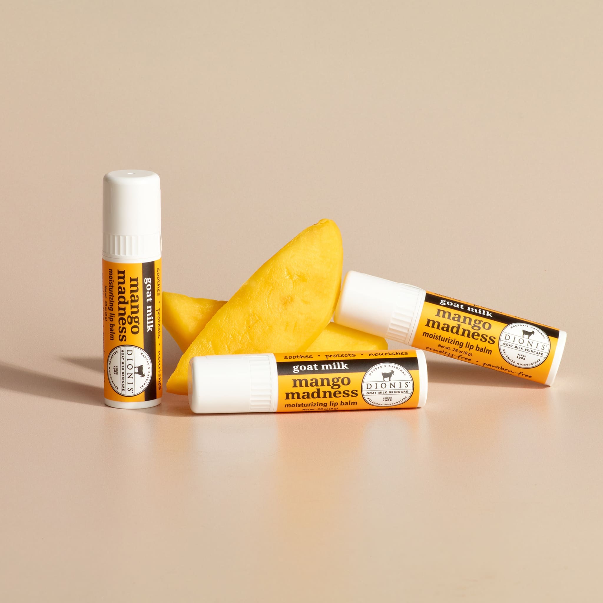 Mango Madness Goat Milk Lip Balm, Set of 3