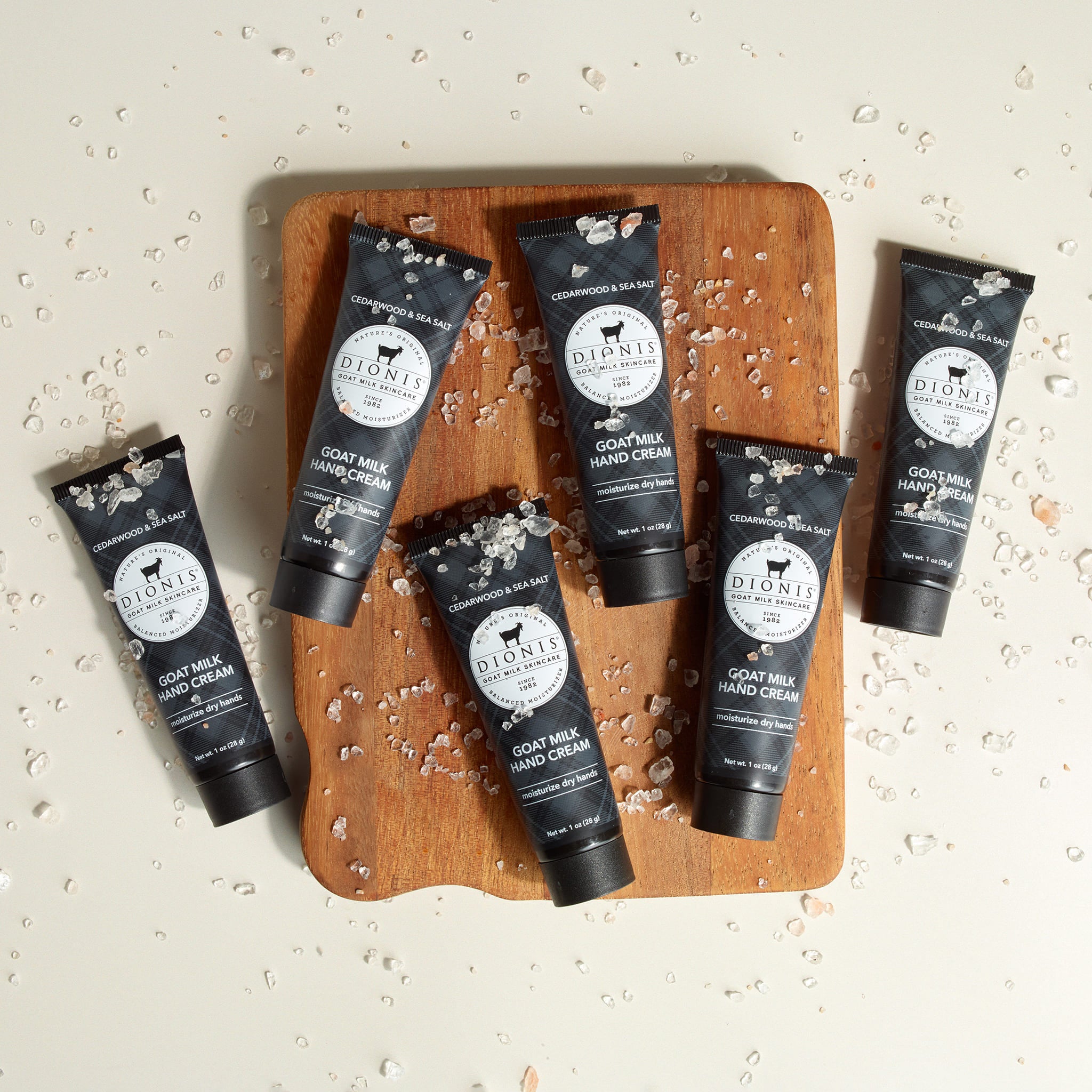 Cedarwood & Sea Salt Goat Milk Hand Cream, Set of 6