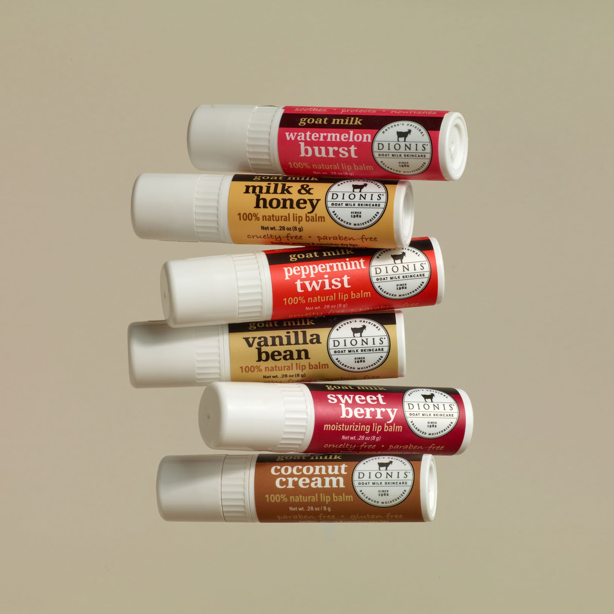 Dionis Lip Balm Deluxe Box Set Flavors