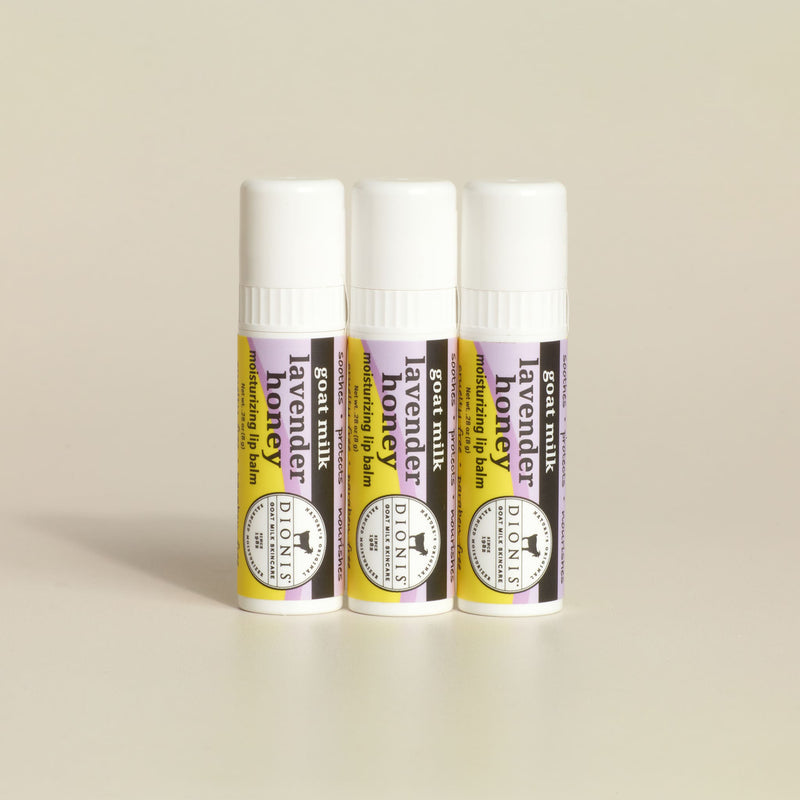 Lavender Honey Goat Milk Lip Balm, Set of 3