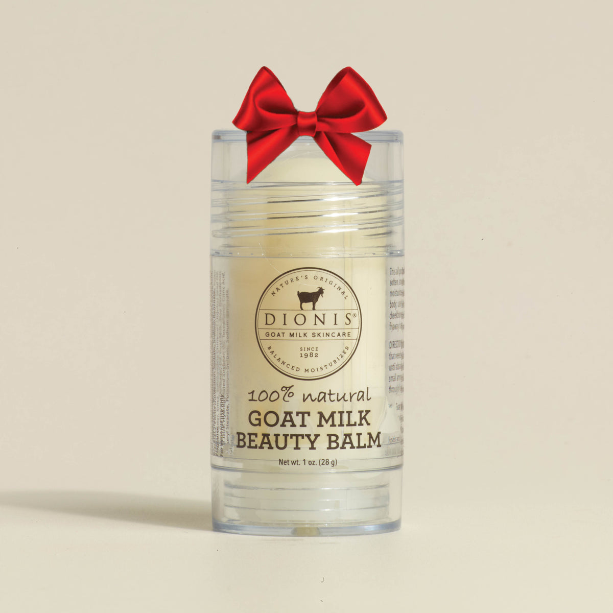 Dionis Goat Milk Beauty Balm, Original, with Red Holiday Bow