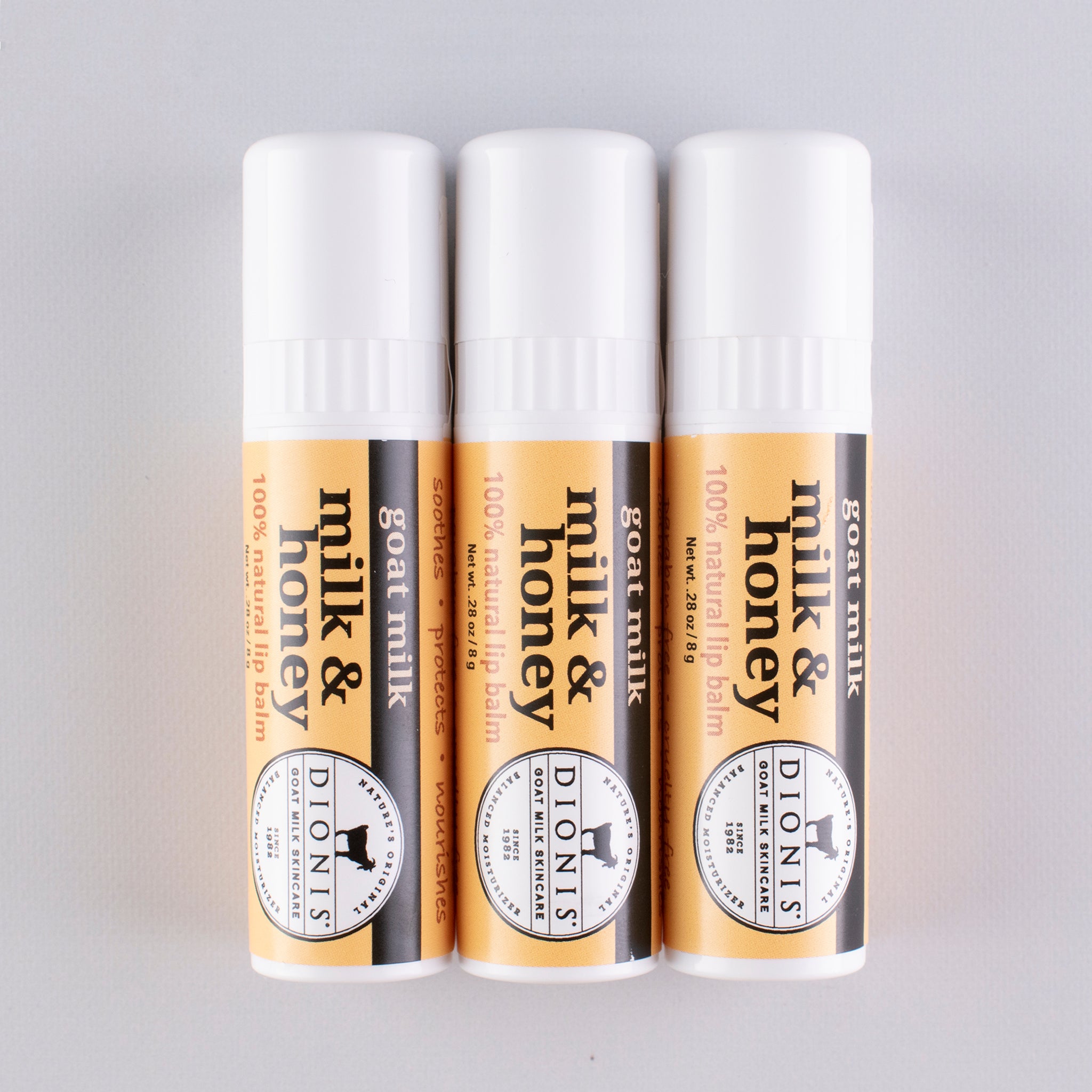 Milk & Honey Goat Milk Lip Balm, Set of 3