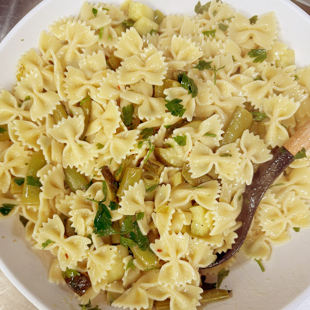 Lemon Pasta Salad with Goat Butter