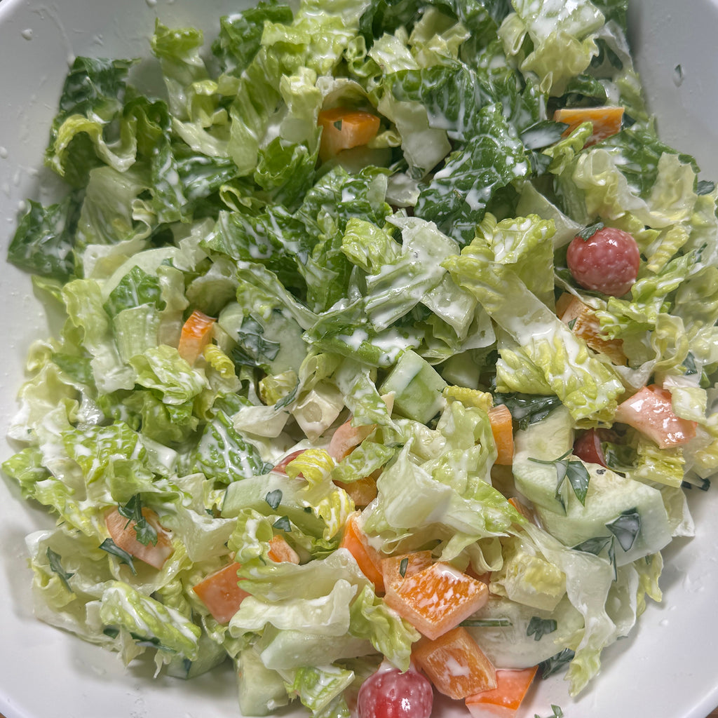 salad with ranch dressing