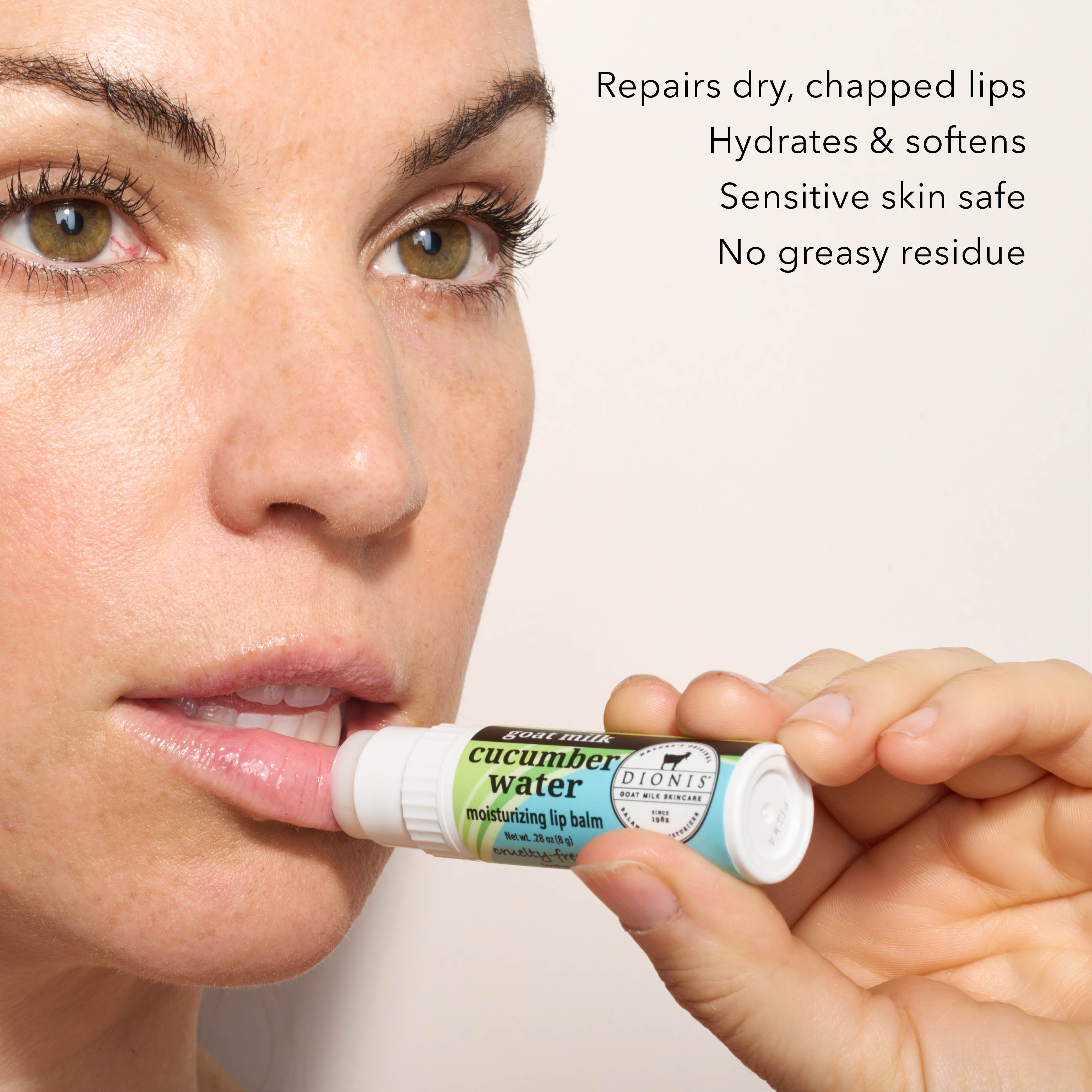 Cucumber Water Goat Milk Lip Balm, Set of 3