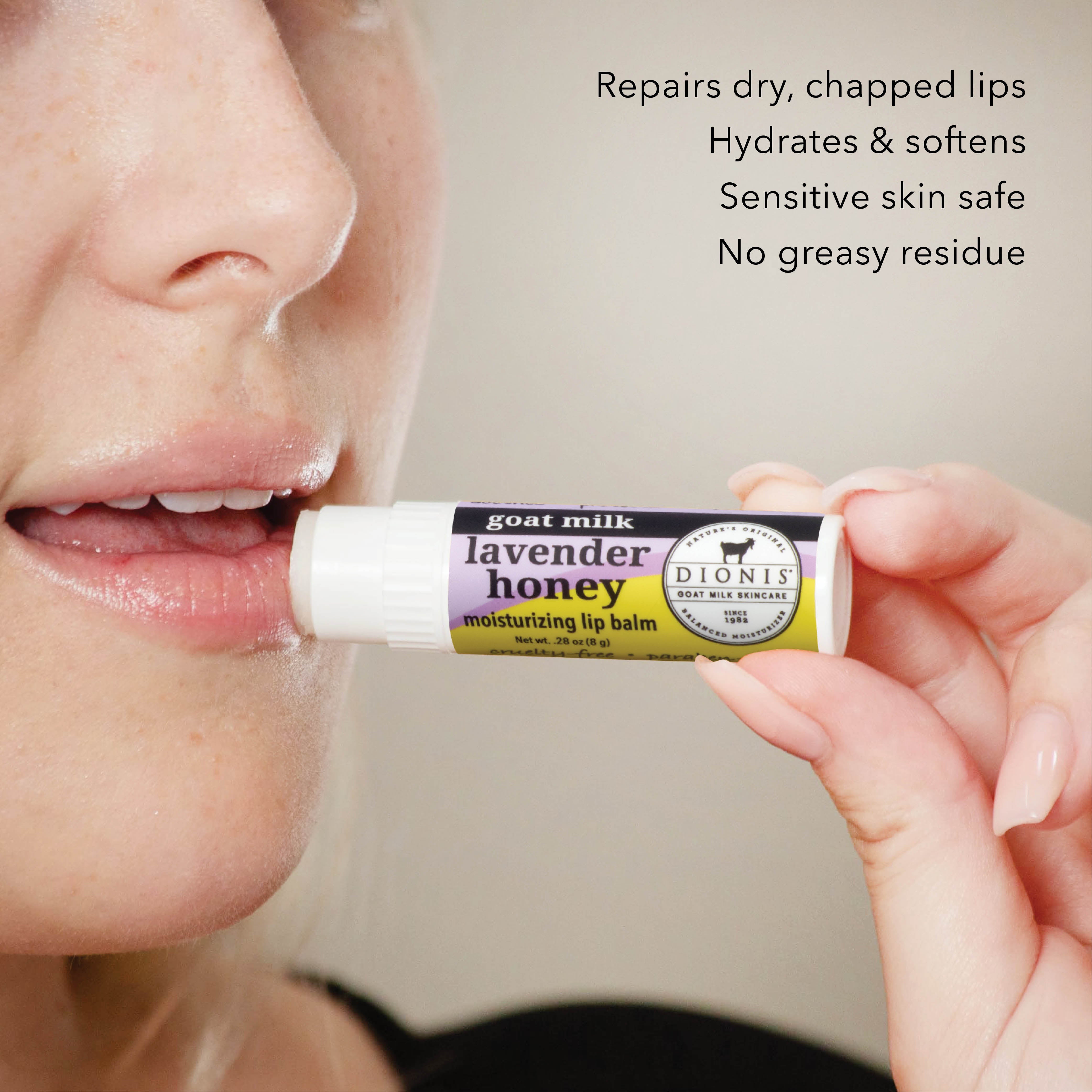 Lavender Honey Goat Milk Lip Balm, Set of 3