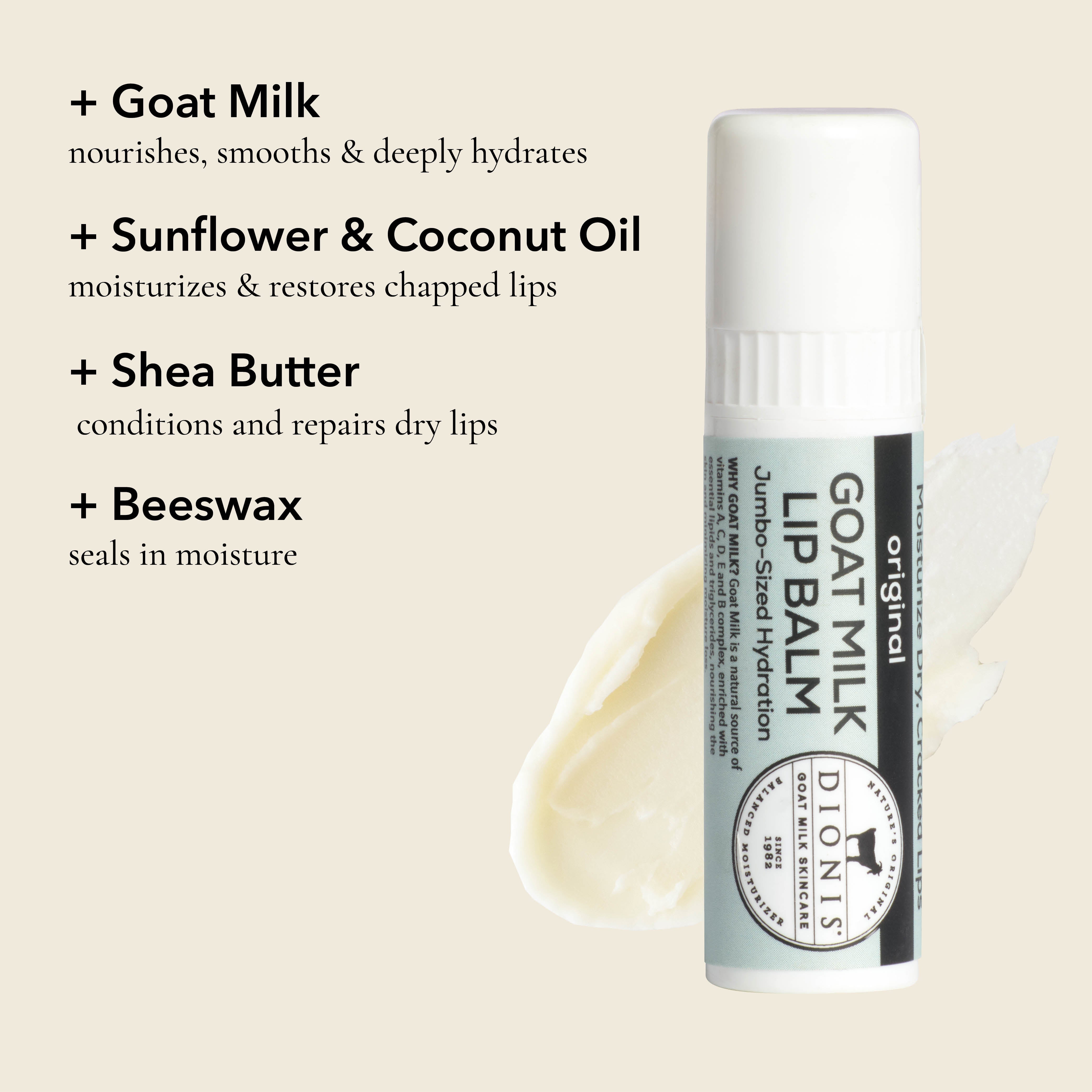 Original Goat Milk Lip Balm, Set of 3