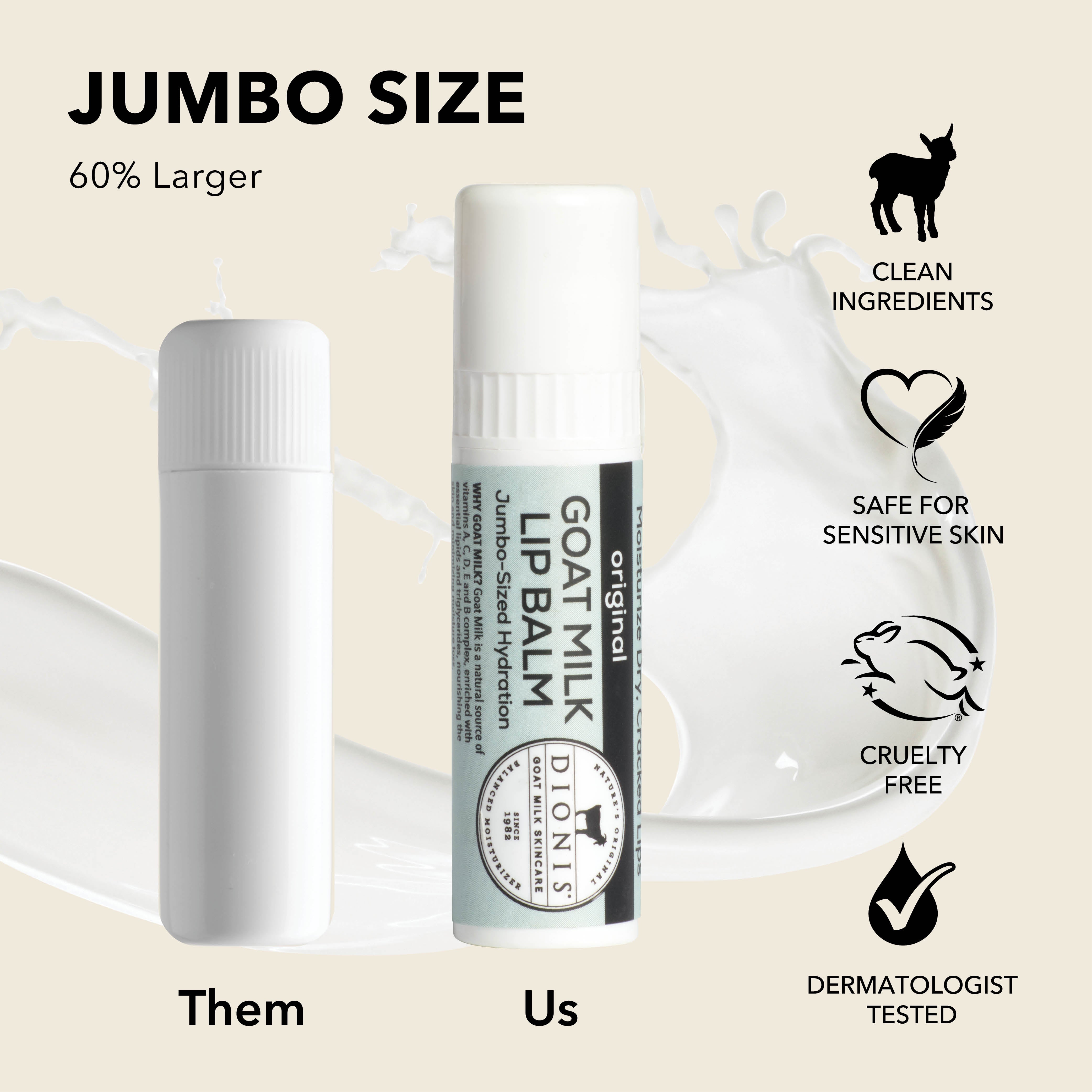 Original Goat Milk Lip Balm, Set of 3