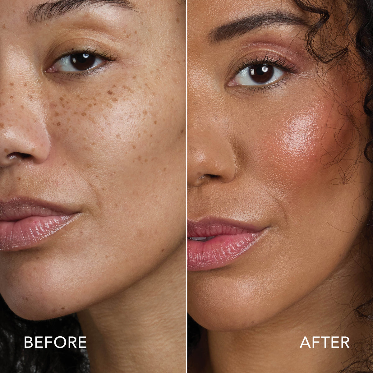 Dionis Tinted Goat Milk Beauty Balm, Berry Before & After
