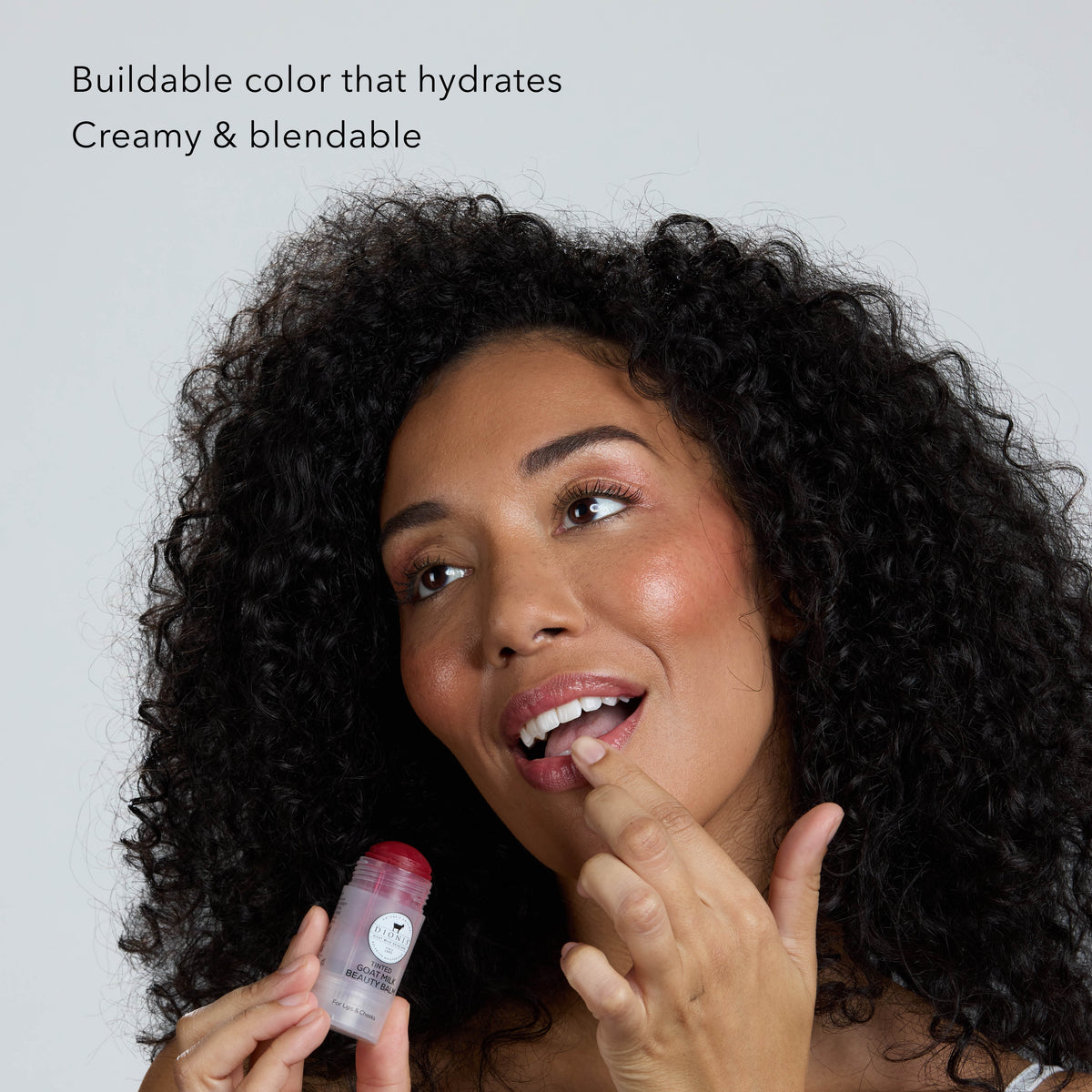Dionis Tinted Goat Milk Beauty Balm, Petal

Buildable color that hydrates
Creamy & blendable