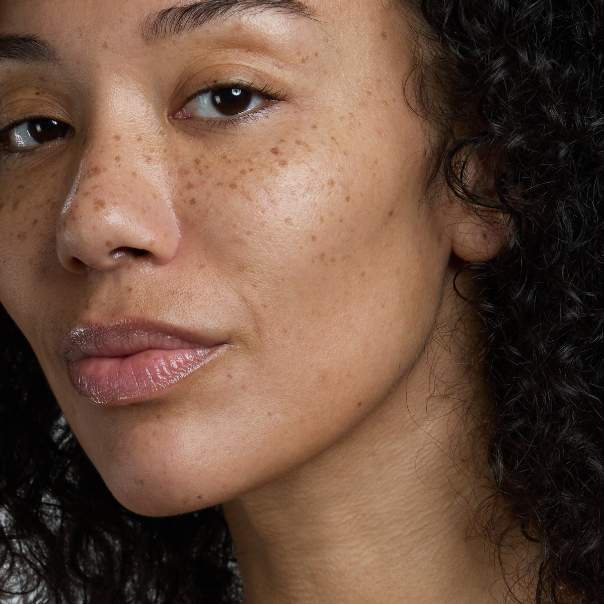 Woman's face with no makeup
