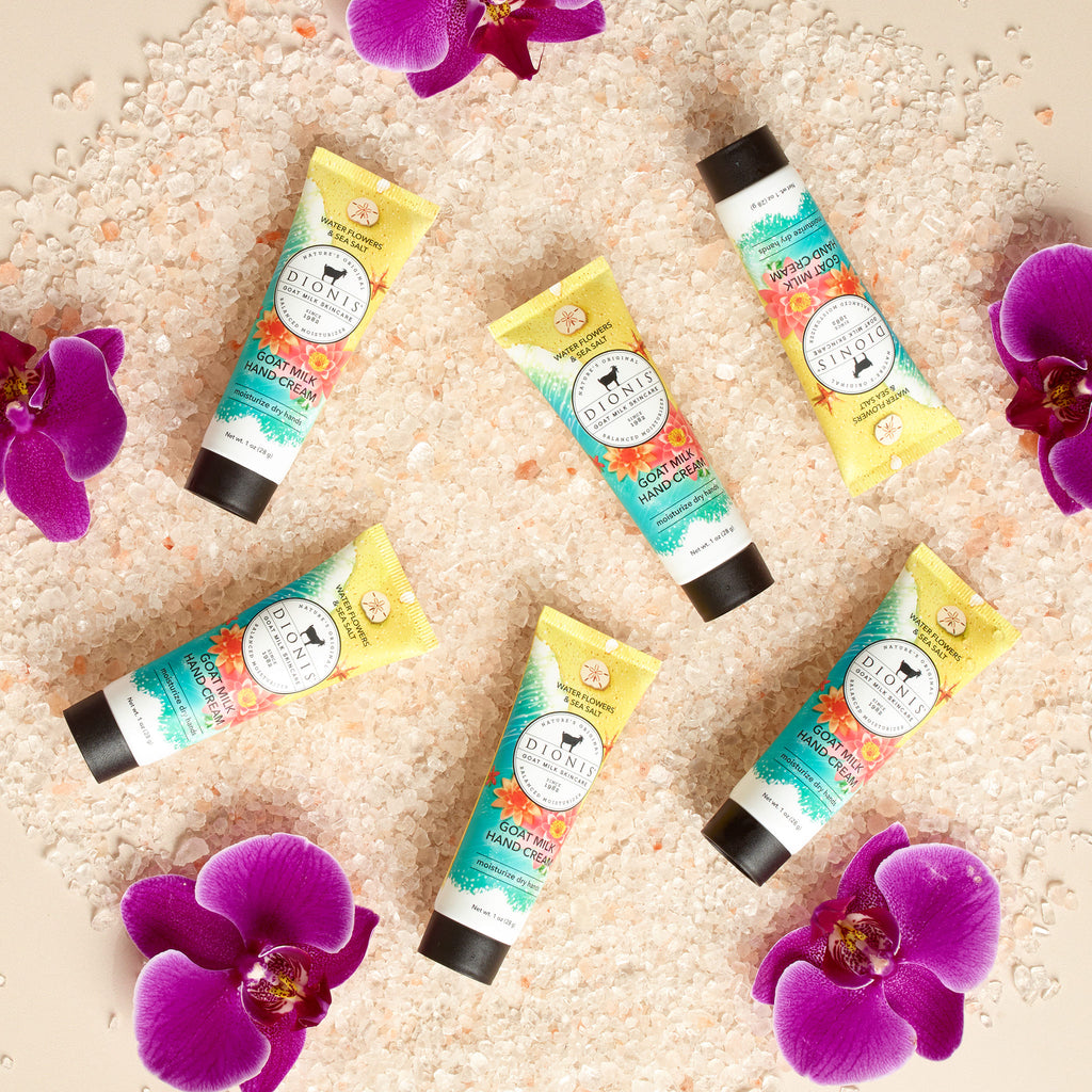 Water Flowers & Sea Salt Goat Milk Hand Cream, Set of 6