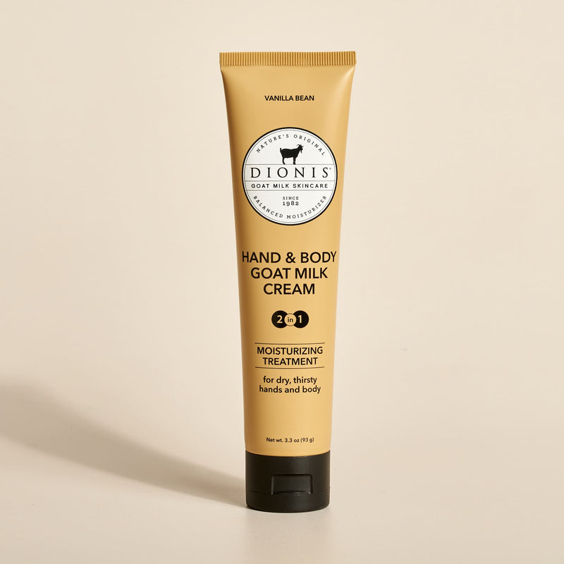 Dionis Goat Milk Skincare Hand & Body Goat Milk Cream, 3.3 oz, Vanilla Bean 