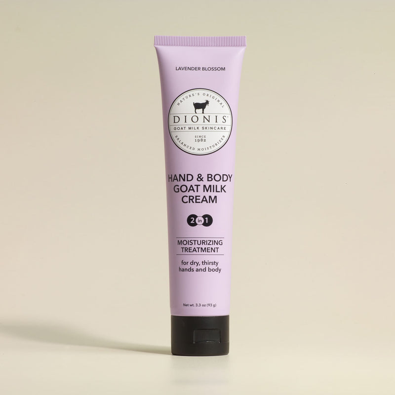 Dionis Hand & Body Goat Milk Cream, Lavender Blossom, 3.3 oz