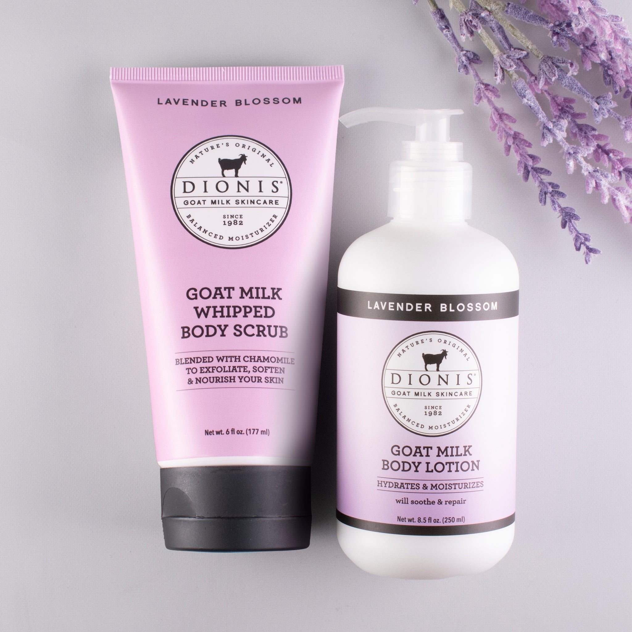 Lavender Blossom Bath &amp; Body Gift Set • Dionis Goat Milk Skincare