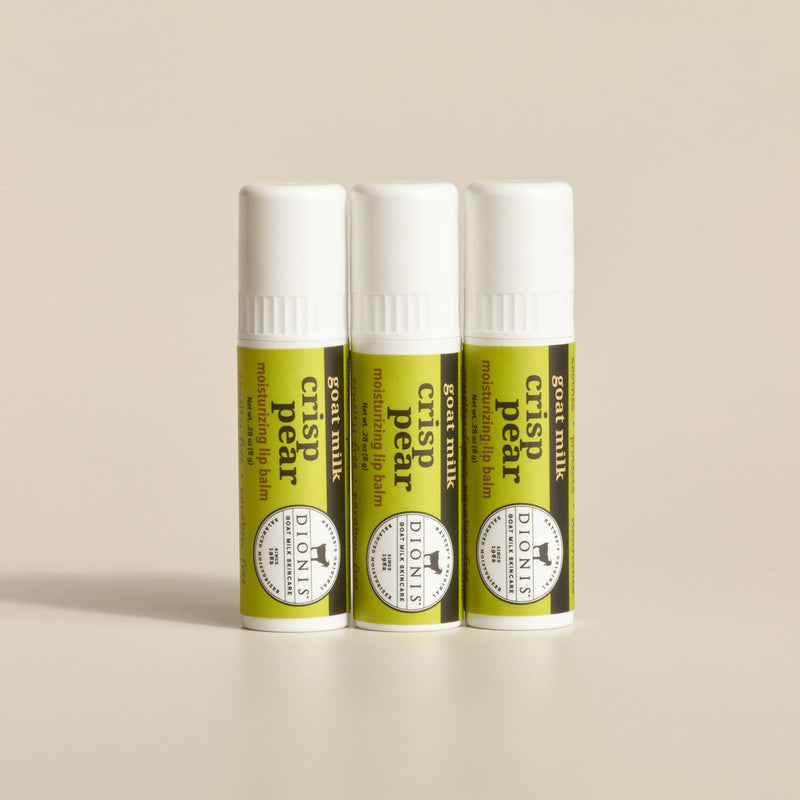 Crisp Pear Goat Milk Lip Balm, Set of 3