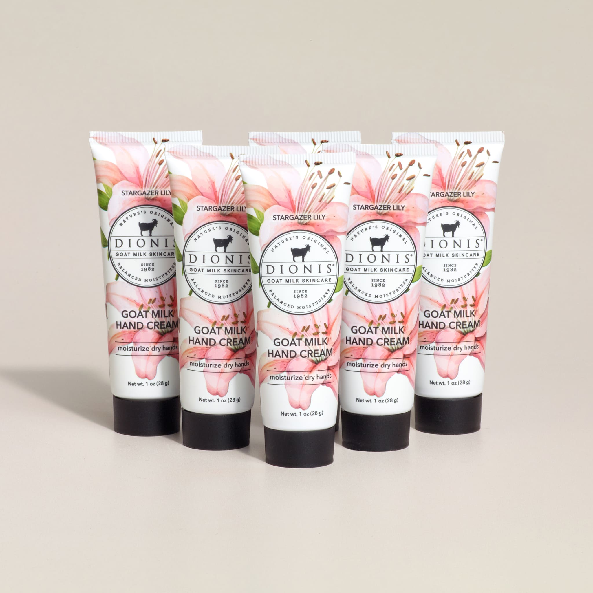 Stargazer Lily Goat Milk Hand Cream, Set of 6 • Dionis Goat Milk