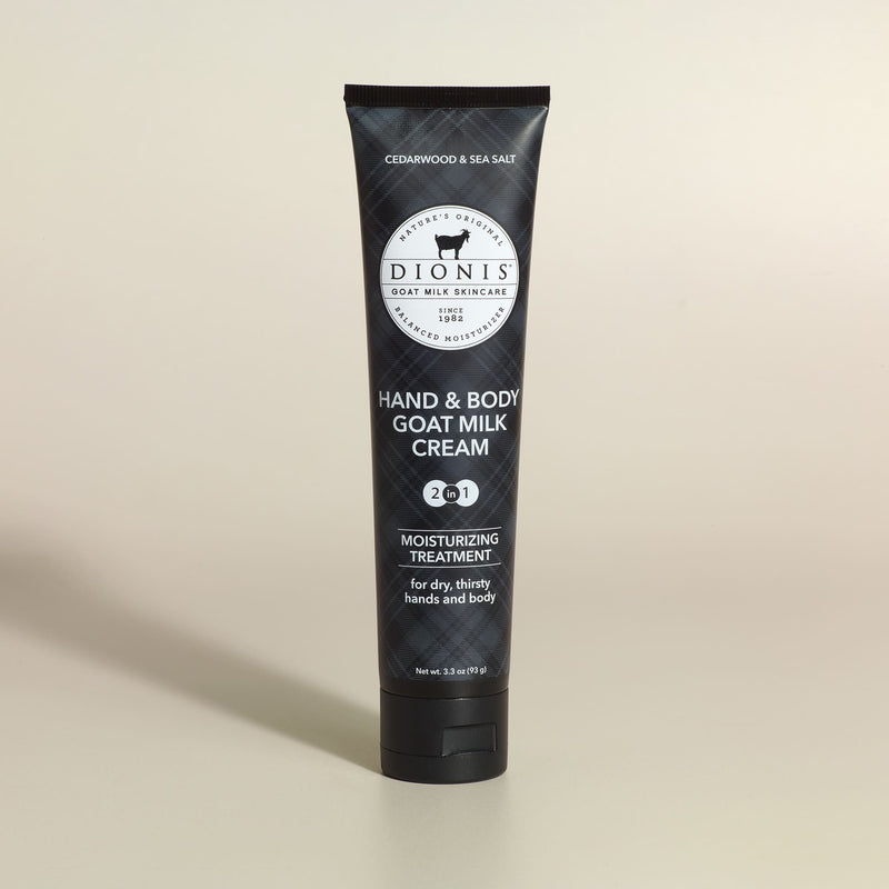 Dionis Hand & Body Goat Milk Cream, Cedarwood & Sea Salt, 3.3 oz