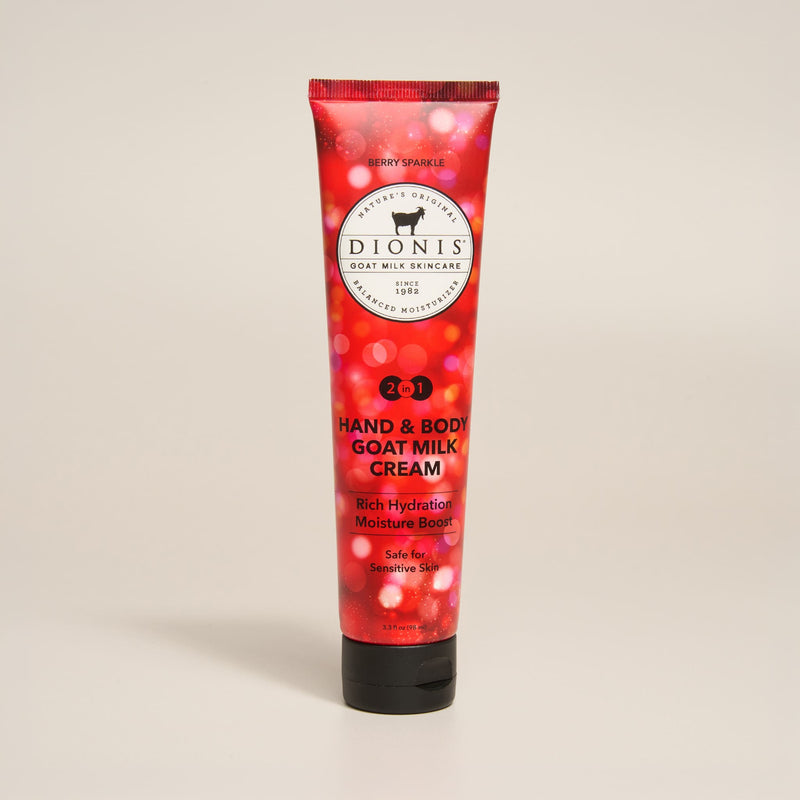 Dionis Hand & Body Goat Milk Cream, Berry Sparkle, 3.3 oz