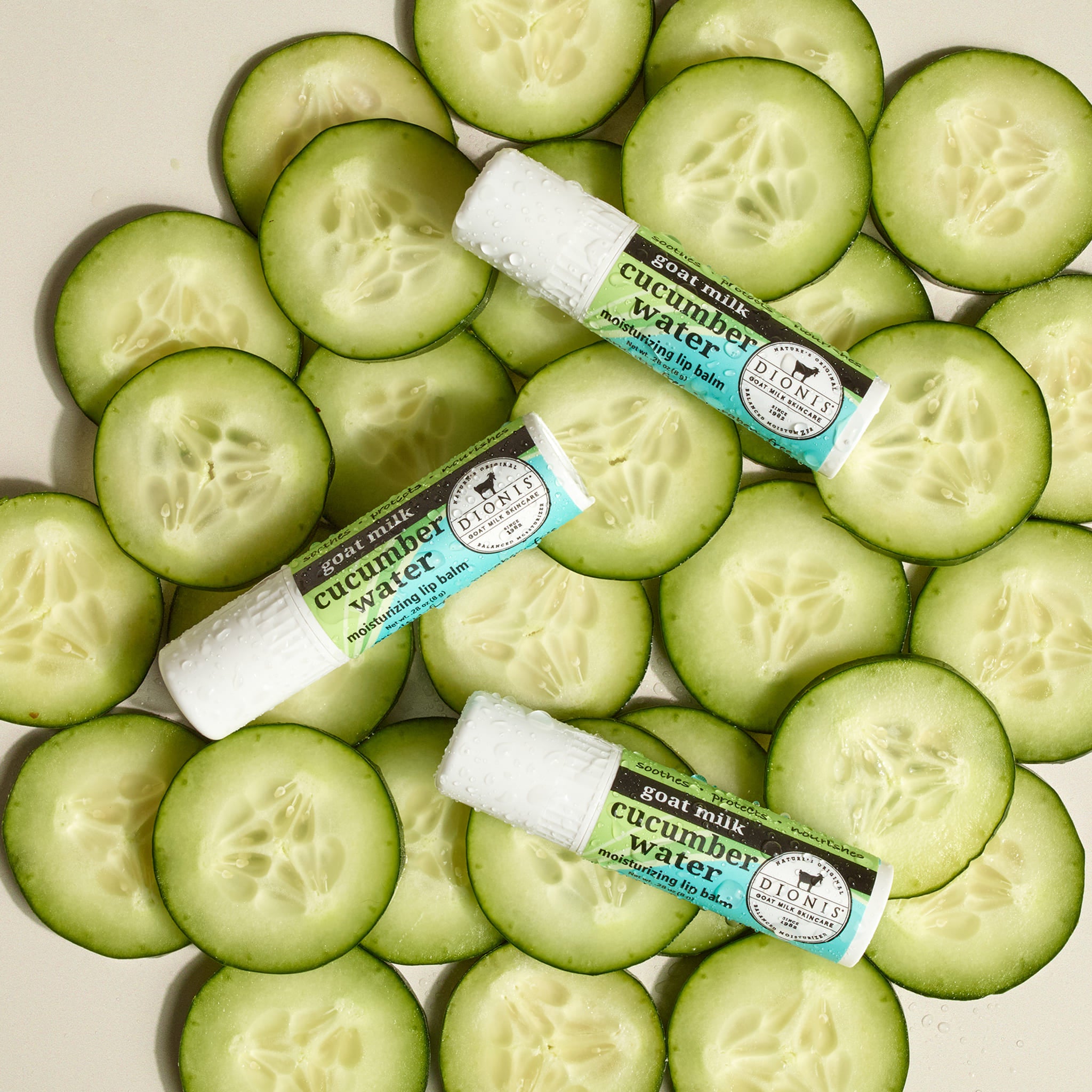 Cucumber Water Goat Milk Lip Balm, Set of 3