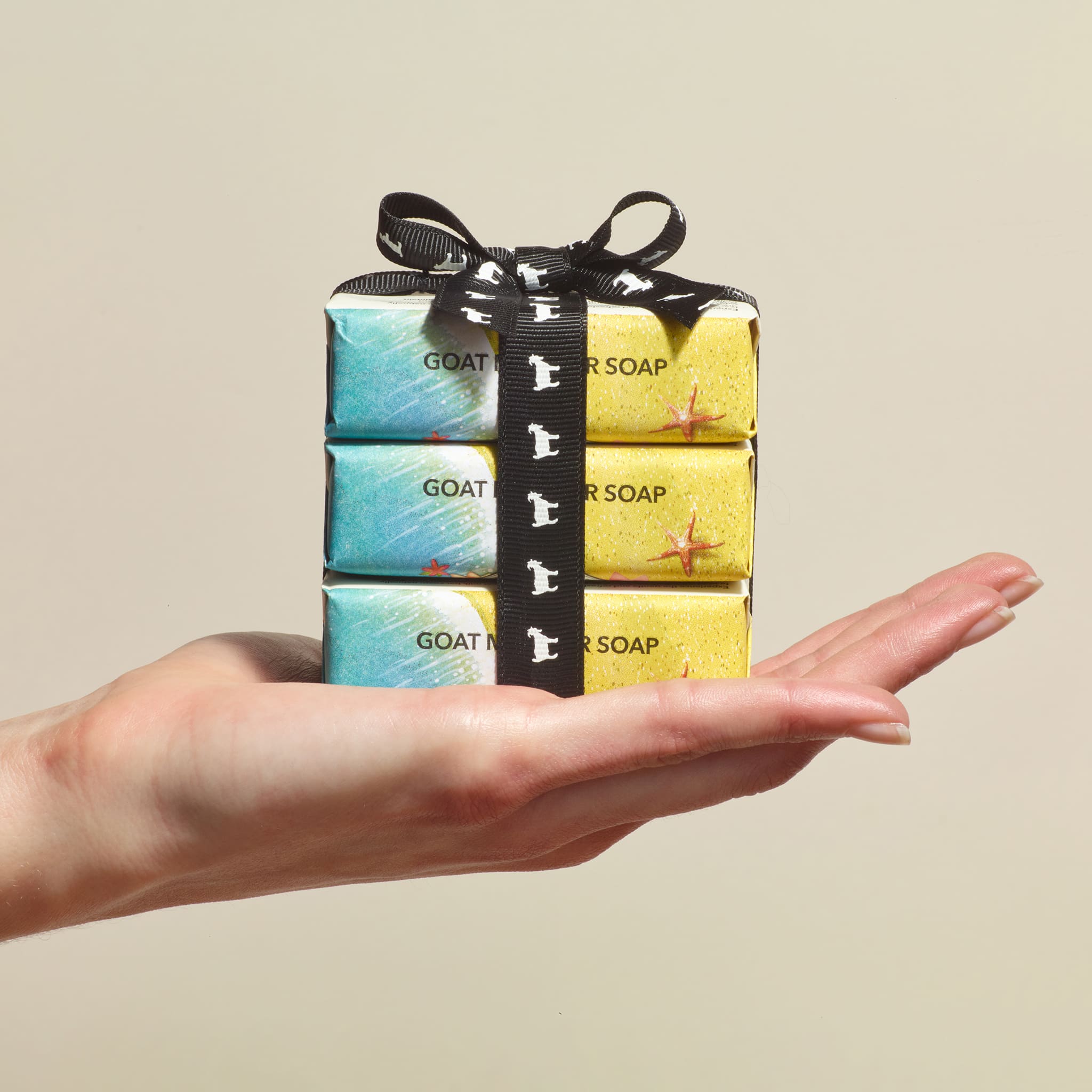 3 oz Water Flowers & Sea Salt Goat Milk Bar Soap, Set of 3