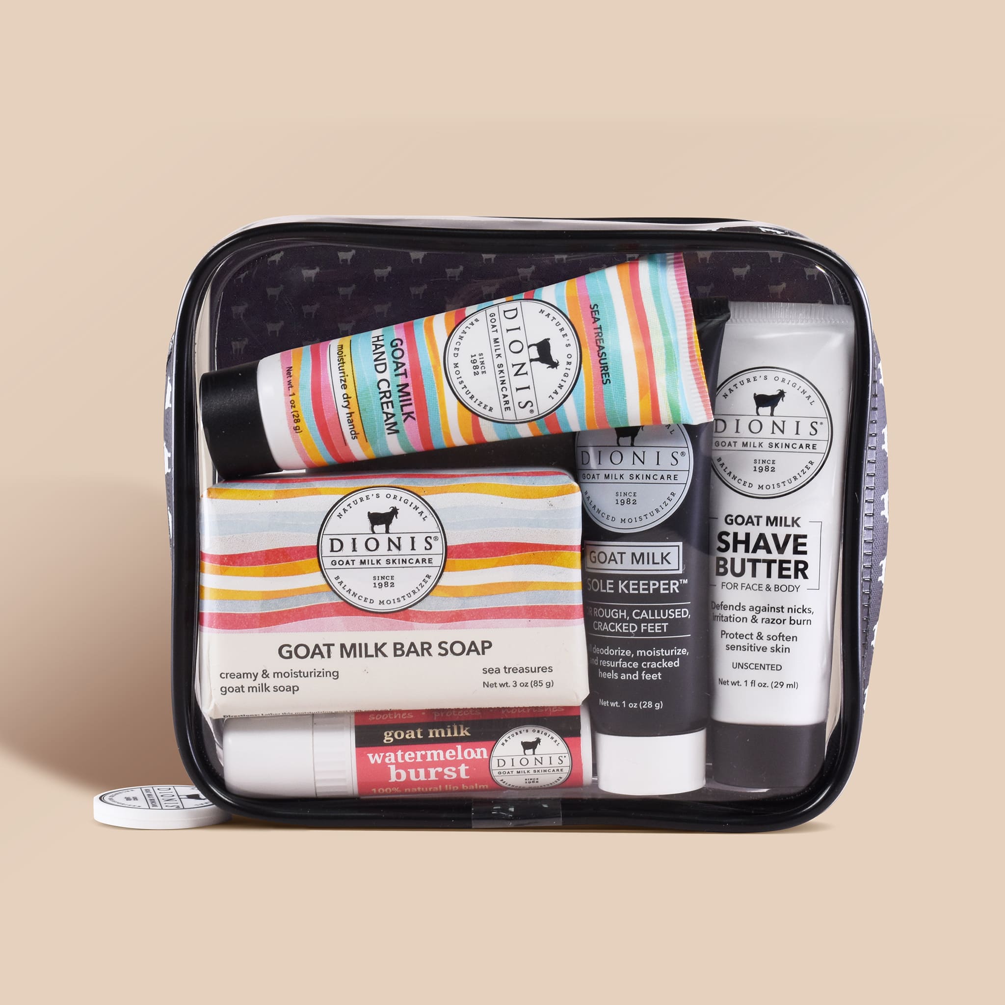 Sea Treasures 6 Piece Goat Milk Travel Kit • Dionis Goat Milk Skincare
