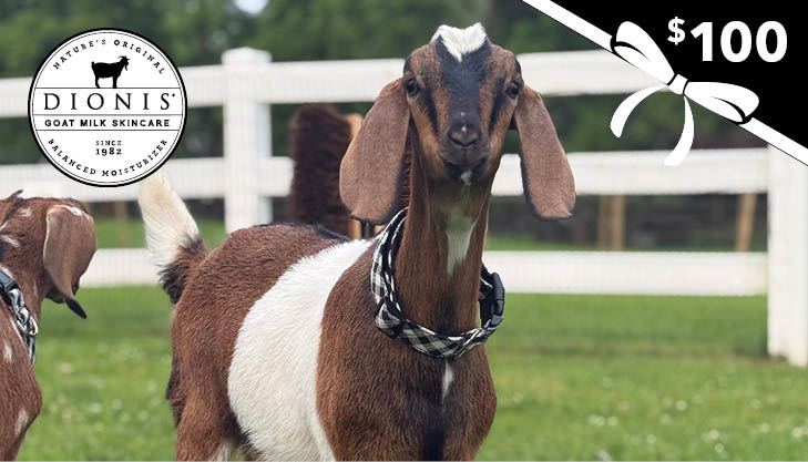 Dionis Goat Milk Skincare Gift Card, $100
